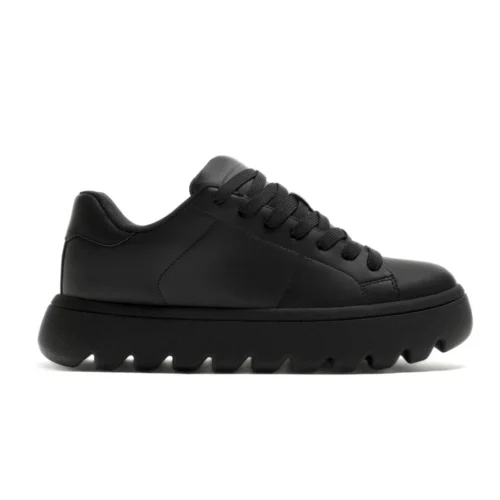 ZARA CHUNKY LACE UP SNEAKERS BLACK